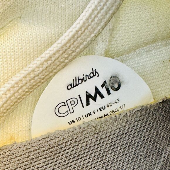 Allbirds Plant Pacers Shoes Sneakers Natural White Blizzard Sole Men’s Size 10 M - Picture 5 of 5